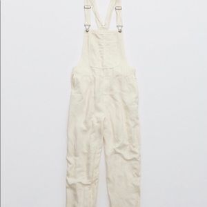American Eagle Outfitters Cream Jumpsuit